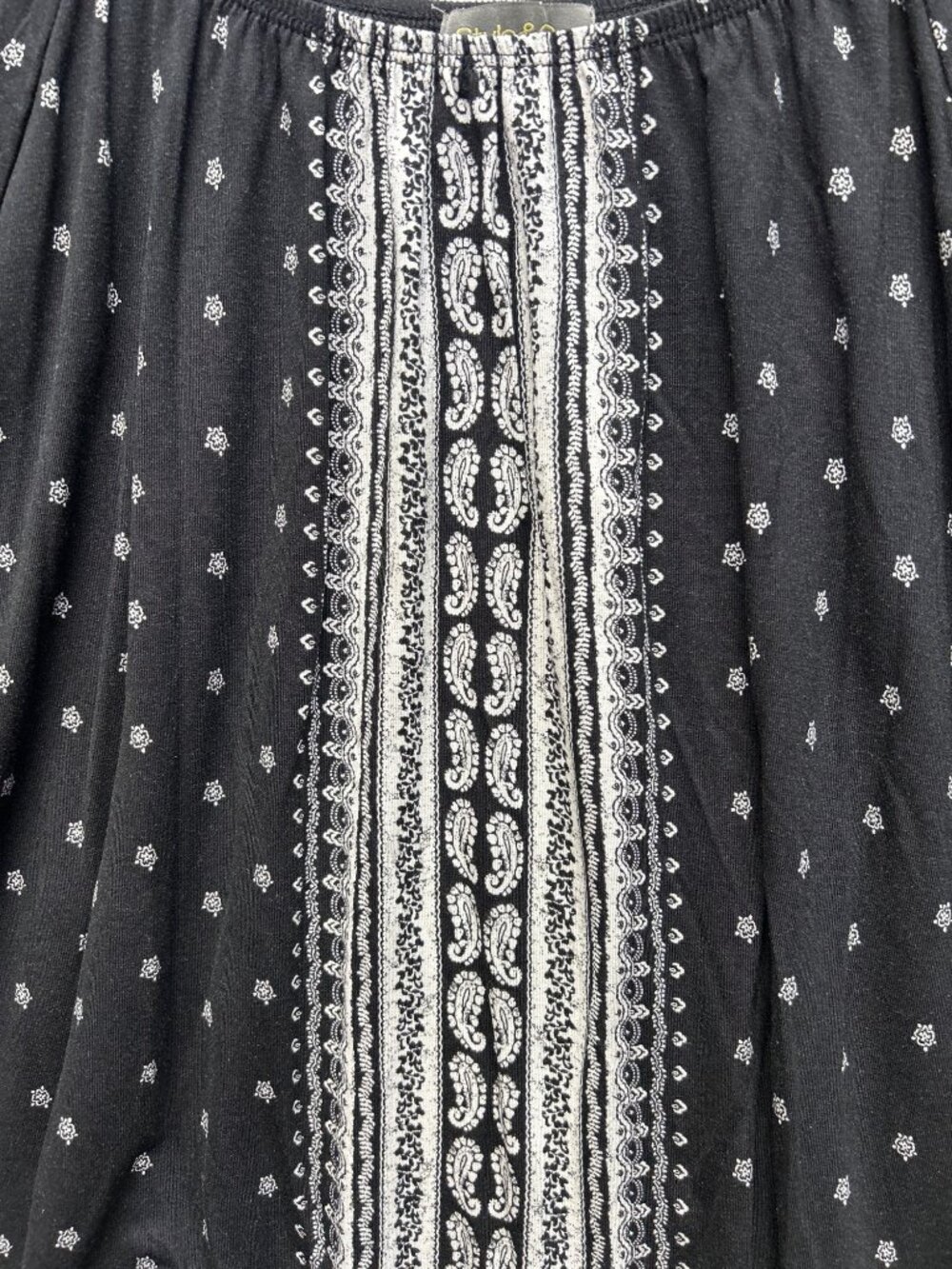 Style & Co Womens XL Black & White Off-The-Shoulder Knit Top Deep Black Combo - Picture 3 of 8